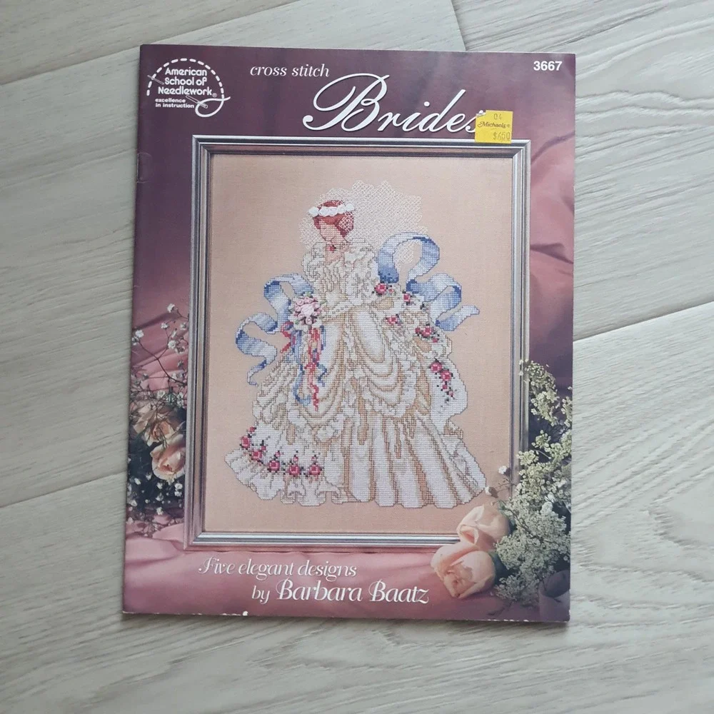 1995 American School‎ of Needlework Brides Cross Stitch Pattern Barbara Baatz